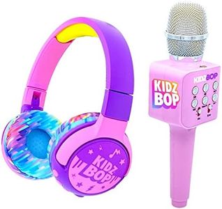 Bundle - Kidz Bop Wireless Headphones and Microphone, Pink