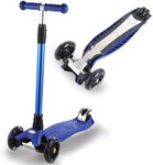 3 Wheel Scooter for Kids Ages 6-12,Kids Scooter with Light Up Wheels, Sturdy Deck Design, and 4 Height Adjustable Suitable for Kids Ages 3-12
