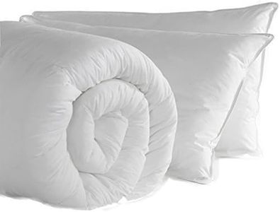 Rohi Anti-Allergy Single Duvet 13.5 Tog with 2 Deluxe Pillows – Luxurious Warm Chilly Winter Duvet – Soft & Breathable Corvin Quilt