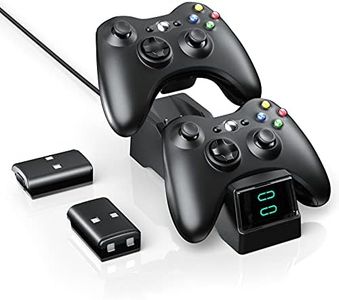 Controller Charger Station for Xbox 360,BOFFO Dual Charging Dock with 2pcs 1200mAh Rechargeable Battery Packs and a Charging Cable