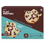 Max Protein Cookies – Trail Mix [Pack of 12 ] 7 Grain Breakfast Cookie loaded with Protein, Fiber and calcium, NO MAIDA, GMO FREE, NO Preservatives