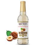 Matteo's Barista Style Sugar Free Coffee Syrup - Zero Calories Keto-Friendly Coffee Syrups & Flavors - USA-Made Kosher Sugar Free Coffee Flavoring Syrup For Home & Work (Hazelnut, 25.4 Oz, 1-pk)