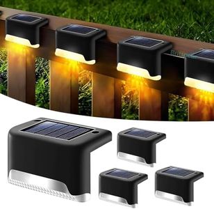 BRITSPEAR Solar Light Outdoor Garden Waterproof Stair Deck Pool Patio Fence Gate Yard Floor Step Railing Window Balcony Sunlight Pathway (4, Regular)