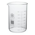 United Scientific BG1000-4000 Borosilicate Glass Low Form Beaker, 4000ml Capacity