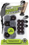 Slipstick CB259 Gorillafelt Swivel Cap Floor Protector Felt Pads 8-Pieces Set, Brown/Grey