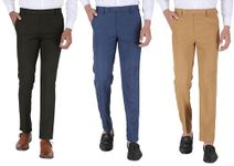 Shotarr Slim Fit Brown, Morpitch, Khaki Formal Trouser for Men - Polyester Viscose Bottom Formal Pants for Gents - Office Formal Pants for Men