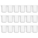 18 Pack Plastic Beakers, 1000 ml Graduations, Premium Polypropylene, Plastic Graduated Measuring Cups for Science Lab Equipment, Home Experiment, School Teaching Supplies Transparent