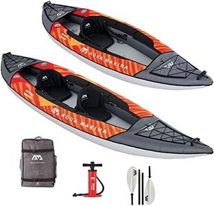 Aqua Marina Memba-390, Leisure Drop Stitch Inflatable Kayak Package for 2 Person, 390 cm Length, Orange