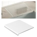 Extra Large Food Grade Cutting Boards for Kitchen Counter 24x20 inch, Polycarbonate Chopping Board with Lip, Anti-Slip Transparent Cutting Board for Countertop Protection