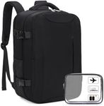 Xkdoai for Ryanair Cabin Bags 40x30x20, Travel Backpack with TSA Approved Clear Bag, Travel Bag Womens Underseat Anti Theft Carry-ons Hand Luggage Bag Airline Approved Casual Daypack