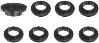 HARFINGTON 8pcs Flanged Sleeve Bearings Plastic Bushings 12mm Bore x 14mm OD x 6mm Length Black POM Bushings