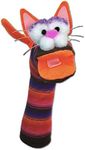 La Sol Imports Knitted Hand Puppet with Movable Mouth- Colorful Girl and Boy Puppets - Fun Puppet for Kids - Theatre Sock Puppet for Toddlers- Handmade Educational Children Puppet Animals (Cat)