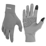 Eroilor Light Sports Gloves Running Gloves WARM UP Running Gloves Unisex Slim Sports Gloves Jogging Gloves for Women and Men with Anti-slip Function - Grey - S/M