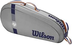 Wilson Roland Garros Tennis Racket Bag, Team Edition, For up to 3 rackets, Polyester, Grey