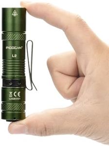 PIOOCAN Rechargeable Flashlights 1200 Lumens EDC Flashlight, AA Pocket Flashlight High Lumens with Clip, Super Bright Small Flashlight, 4 Modes Flash Light for Camping, Home, and Emergencies (Green)