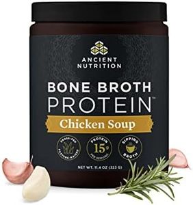 Ancient Nutrition Bone Broth Protein Powder, Chicken Soup, Grass-Fed Chicken and Beef Bone Broth Powder, 15g Protein Per Serving, Supports a Healthy Gut, 15 Servings