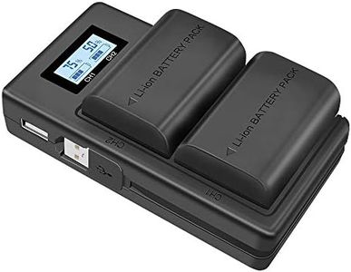CITYORK LP-E6 LP-E6N (2-Pack 2000mAh) Batería de reemplazo y Cargador de batería Rapid Dual USB para Canon EOS 5D Mark II/III/IV, 5DS, 5DS R, 6D, 7D, 7D Mark II, 60D, 60Da, 70D, 80D, XC10 - Negro