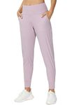 Dragon Fit Joggers for Women Athletic Sweatpants with Pockets High Waist Workout Yoga Tapered Lounge Pants Light Purple