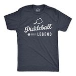 Mens Pickleball Legend T Shirt Funny Sarcastic Pickle Ball Lovers Paddle Tee for Guys Mens Funny T Shirts Sarcastic T Shirt for Men Funny Fitness T Shirt Navy - XL