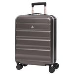 Aerolite Expandable 55x40x20cm to 55x40x23cm Ryanair Priority Wizz Air Priority & More Max Size Lightweight Hard Shell Carry On Hand Cabin Luggage Suitcase 55x40x20 55x40x23 with 4 Wheels (Charcoal)