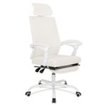 Okeysen Mesh Ergonomic Office Chair with Footrest,Height Adjustable Home Office Desk Chair with Wheels 360 Swivel, Computer Executive Desk Chair with Headrest and Backrest 90-135 Adjustable Task Chair