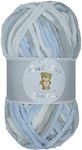 Zarela Baby Blanket Yarn (B17 White-Grey-Baby Blue)