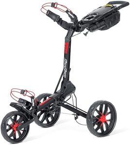 Bag Boy Slimfold 3 Wheel Golf Push Cart, Ultra-Slim Fold Size, Easy Two-Step Open & Close