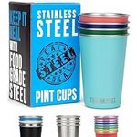 Real Deal Steel Party Pints: 16 oz 