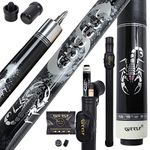 CUEELF Pool Cue Stick,Billiard Cue Sticks with Hard Case Low Deflection Shaft Professional Billiard Pool Cues Sticks 19.5-21 oz cue Stick