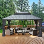 Domi 12x16FT Hardtop Gazebo, Alumin