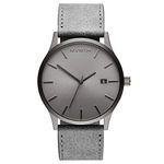 MVMT Analogue Quartz Watch for Men with Grey Leather Strap - D-MM01-GRGR