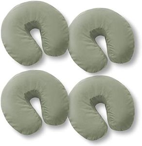 Saloniture 4-Pack Premium Microfiber Face Cradle Covers - Ultra Soft Fitted Massage Table Cradle Cover - Sage Green