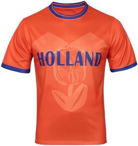 SINLEISI Netherlands 2026 World Cup Fan Soccer Jersey (Netherlands, Small)