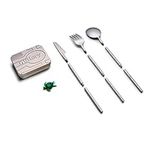 Outlery | Portable & Reusable Stainless Steel Travel Cutlery Set - Includes Travel Case for Easy Transport