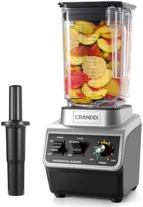 CRANDDI Professional Commercial Blender for Kitchen with Max 1500W High Power, 80oz Large Capacity Blender with Tamper for Crushing Ice, Chopping, Grinding, Making Smoothies, K96 Black