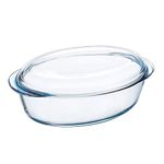 Pyrex Essentials Glass oval Casserole high resistance, 3 L