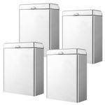 Tioncy 4 Pcs Sanitary Napkin Receptacle 7.5 x 3.7 x 10 Inch Tampon Disposal Bin Stainless Steel Wall Mounted Tampon Holder for Bathroom Hotel Restaurant Home Office Public Restroom