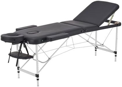YOUNIKE Portable Foldable Lash Bed for Eyelash Extensions, Adjustable Height Aluminum Facial Spa Table - Lightweight Professional Beauty Salon & Home Use Massage Bed (Black)