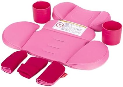 Diono Radian 3R Comfort Travel Kit, Infant Car Seat Accessory, Compatible with Radian 3R, 7-Piece Kit (2 Harness Pads, 1 Buckle Pad, Head Cushion, Seat Cushion, 2 Cupholders), Pink Cotton Candy