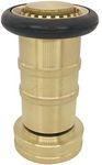 SpringSpray 1-1/2" NPSH Fire Hose Nozzle Brass Fire Equipment Heavy Duty Industrial Fog Nozzle