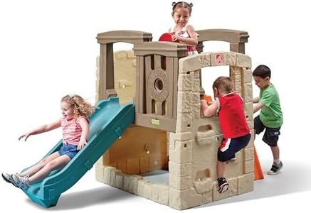 Step2 Woodland Climber II Kids Playset, Ages 2 –6 Years Old, Toddler Slide and Climbing Wall, Outdoor Playground for Backyard, Sturdy Plastic Frame, Easy Set Up