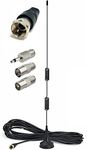 DriveSmart DAB FM Antenna Aerial with Magnetic Base F Type Coaxial + 3.5mm Jack, Phono/RCA TV PAL IEC Fit Denon Onkyo Yamaha Marantz Sherwood