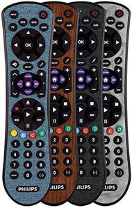 Philips Universal Remote Control for Samsung, Vizio, LG, Sony, Sharp, Roku, Apple TV, TCL, Panasonic, Smart TVs, Streaming Players, Blu-ray, DVD, 4 Device, Teal, SRP4320T/27