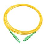 Jopto 3m(10ft) Fiber Optic Cable SC/APC to SC/APC Connector Simplex Single mode 9/125 Fiber Patch Cable Compatible with FTTH Cables PVC LSZH Jacket Fiber Optic Cord-Optics Pigtail Lead Series