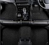 Motella Crafts Motella Craft Universal Car Foot Mat - 3 Pcs Pvc Cushion Noodle Car Mats, Vinyl Rubber, Dust And Liquid Trapping Built For Comfort, Stylish Car Accessories Interior (Plain Black)