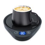 Coffee Mug Warmer for Desk,Smart Coffee Cup Warmer with 3 Temperature Settings,Heating Coaster with Timer & 2-12H Timed Auto Shut Off， Controlled Beverage Warmers Heating Plate for Coffee, Milk, Tea.