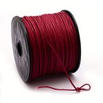Kalpdrum Burgundy Jewellery Making Dori Cotton Cord 0.5mm (Length 100 Meter) Waxed Cotton Cord Jewellery Craft Material Cotton Waxed Cord for Necklaces, Bracelets, Anklets