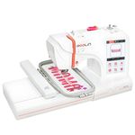 POOLIN EOC05 Embroidery Machine 4 x 9.25 Inch Large Embroidery Area, Computerized 7 Inch Large LCD Touchscreen, Includes Thread, Stabilizer, Bobbins