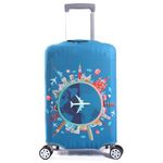 Emperoch Travel Luggage Cover Fit 18-32 Inch Luggage, Elastic Washable Luggage Cover, Dustproof Anti Scratch Trolley Suitcase Cover Protector for Wheeled Luggage (Blue, S Fits 18-21 Inch Luggage)