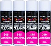 Pro-Kleen Interior Valeting Foam Upholstery Cleaner - 3-in-1 Formula to Deeply Clean, Remove Stains and Eliminate Odours - New Car Fragrance (4 x 500ml)